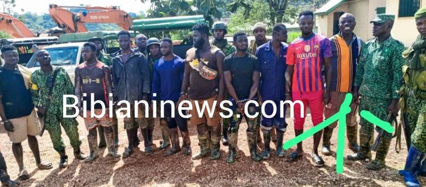 W/N/R : Chief Of Sefwi Manse And Nine Others Arrested For Illegal Mining
