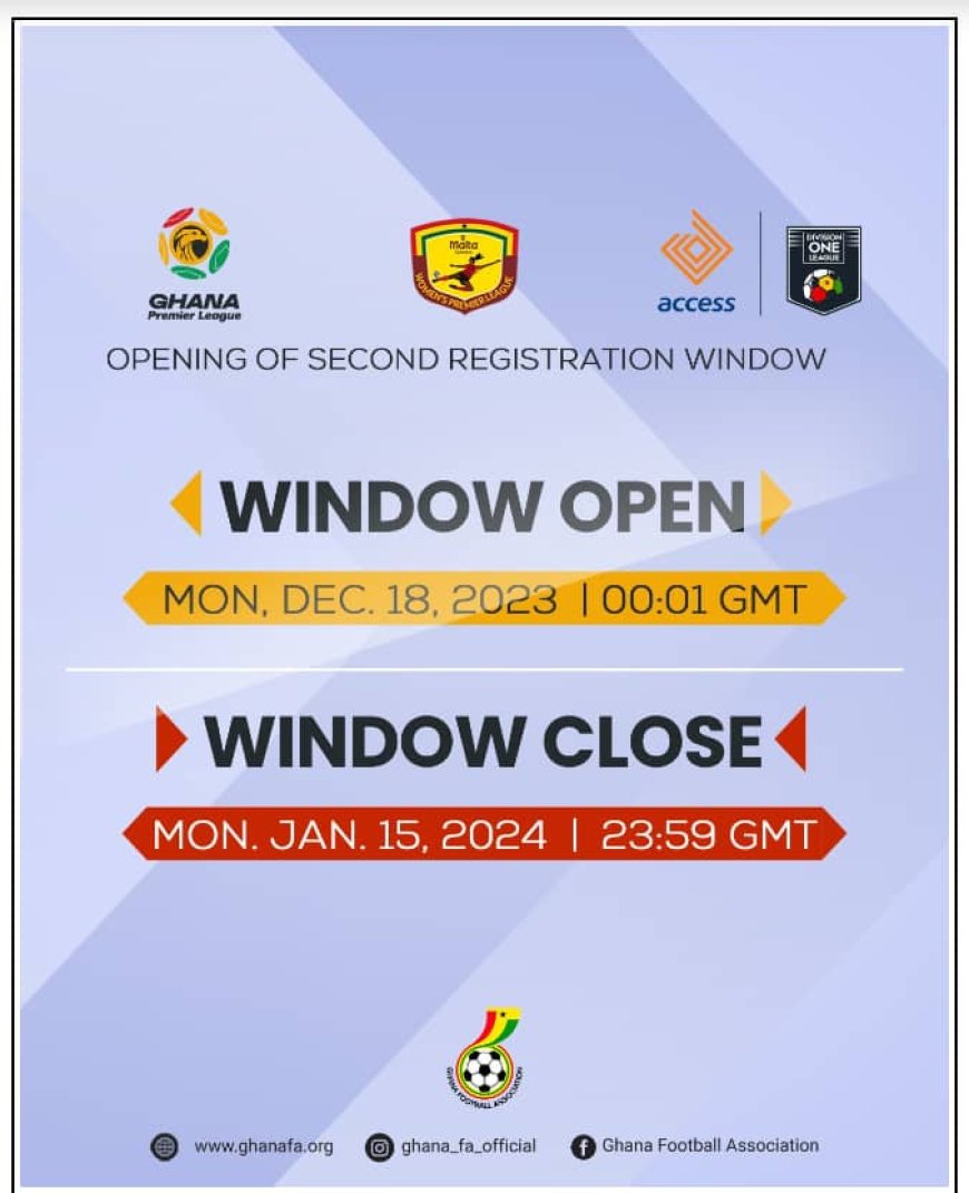 SECOND REGISTRATION WINDOW OPENS DECEMBER 18