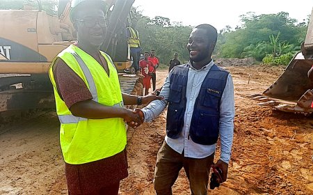 W/N : Bibiani Anhwiaso Bekwai MP Inspects Ongoing Projects