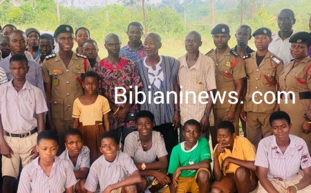 Bibiani: GNFS Schools Nzema-Nkwanta and Bethlehem Residents on Bushfire Prevention