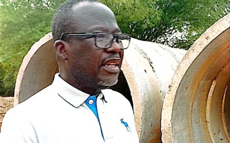Social : Bibiani Anhwiaso Bekwai MP inspects bridge under construction at Sefwi Afamu on river Chene
