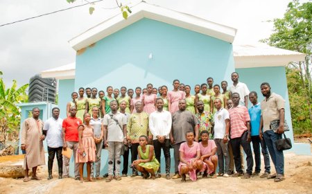 W/N/R : The Member of Parliament for Sefwi Akontombra Constituency donates a 12-seater toilet facility and a mechanized borehole to Akontombra SHS