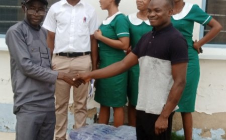 Alhaji Ben Ali Seaman amplifies his Ramadan Sadaqa to the Bibiani College of Health and Allied sciences