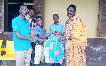 EDUCATION: Nana Baffour Gyau Donates School Uniforms To Abofrem Basic School