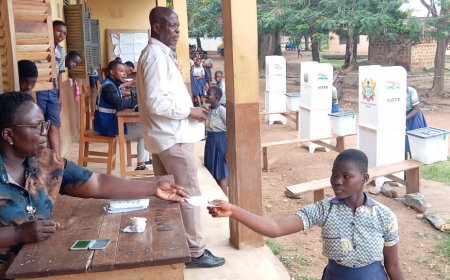 EC Organises Elections For Bibiani SDA JHS To Elect Prefects