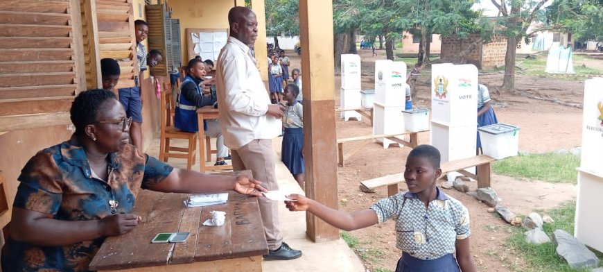 EC Organises Elections For Bibiani SDA JHS To Elect Prefects