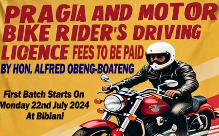 HON. ALFRED OBENG-BOATENG TO PAY FOR DRIVING LICENCE FOR PRAGIA AND OKADA RIDERS IN THE BIBIANI-ANHWIASO-BEKWAI CONSTITUENCY