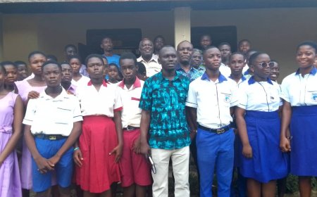 HON. DOMINIC GYASI PAYS A COURTESY VISIT TO BECE CENTERS IN HIS MUNICIPALITY WITH A HEART TOUCHING MESSAGE