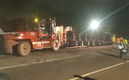 Articulated Truck Loaded with Wood Involved in Accident at Bibiani