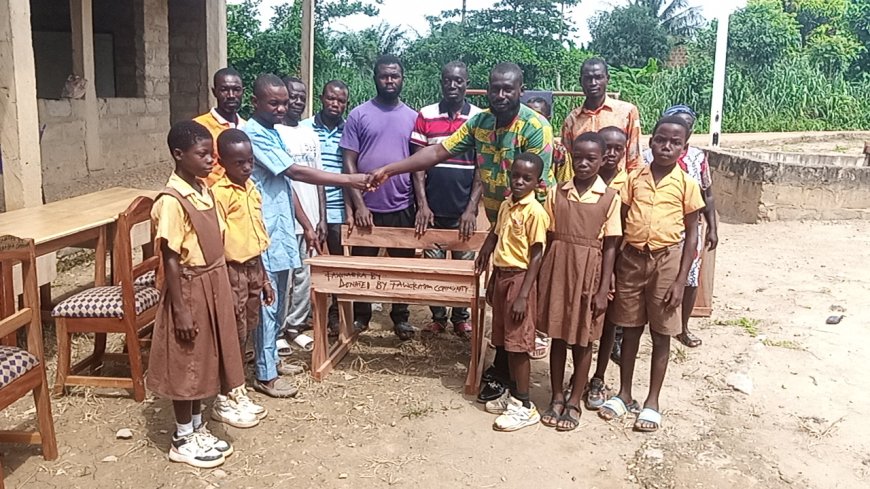 BIBIANI: Sefwi Fawokabra Community Donates Furniture to Local School