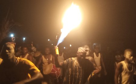Bibiani: Fire festival:  We must recognize the importance of safeguarding our cultural practices by teaching the children our languages and customs not only for the intrinsic value - Alhaji Abubakari Mohammed Bibiani Dagomba Chief