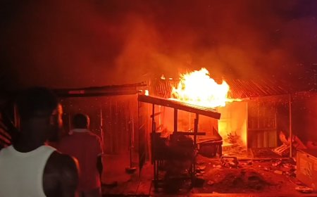 Fire destroys five shops in Bibiani, owners appeal for support