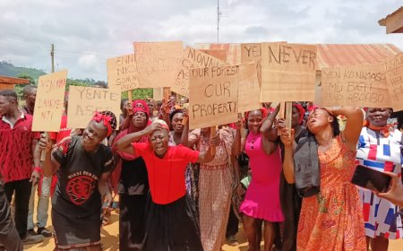 ABOABO RESIDENTS PROTEST AGAINST RAIN FOREST BUILDER OVER FARM LAND ENCROACHMENT