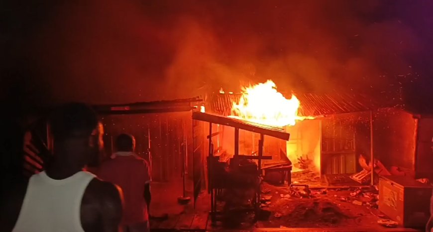 Fire destroys five shops in Bibiani, owners appeal for support