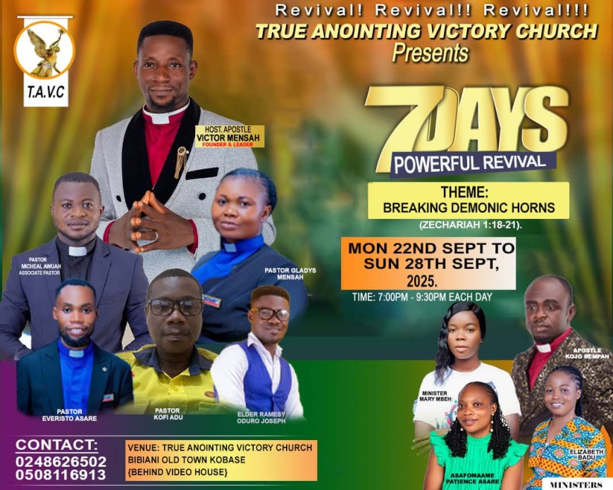 True Anointing Victory Church Presents: 7-Day Powerful Revival