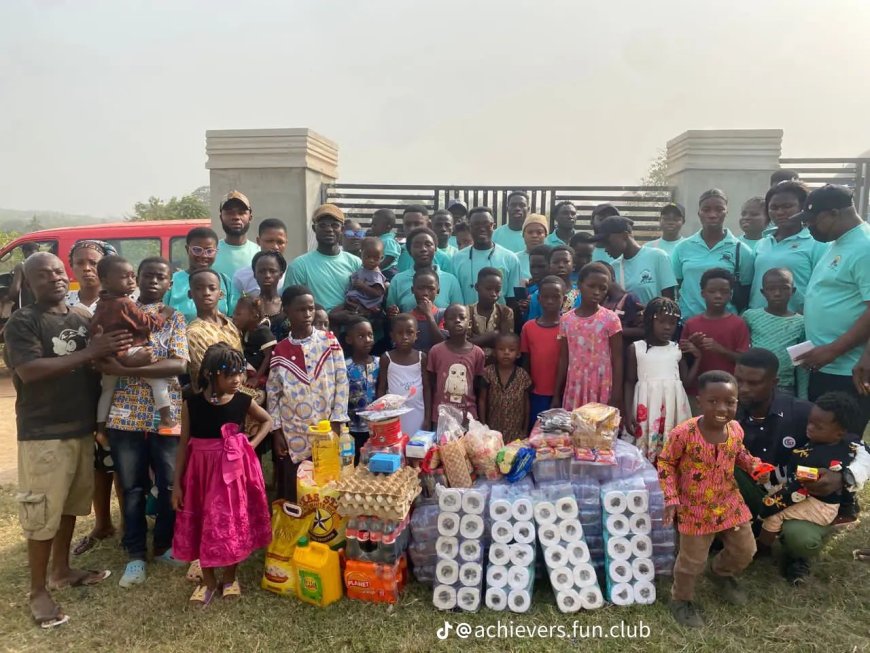 Bibiani Achievers Fun Club Advocates for Zero Tolerance of Child Neglect, Donates to HOMA Ghana Orphanage Home