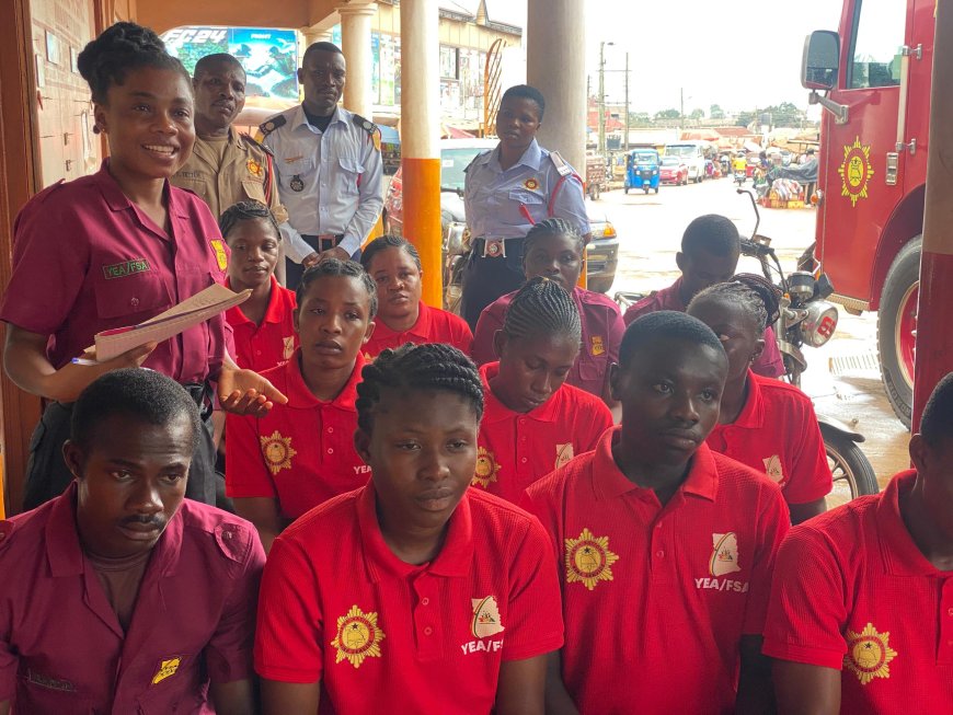 Bibiani Municipal Fire Service Orients New YEA/Fire Service Assistants For Service Delivery