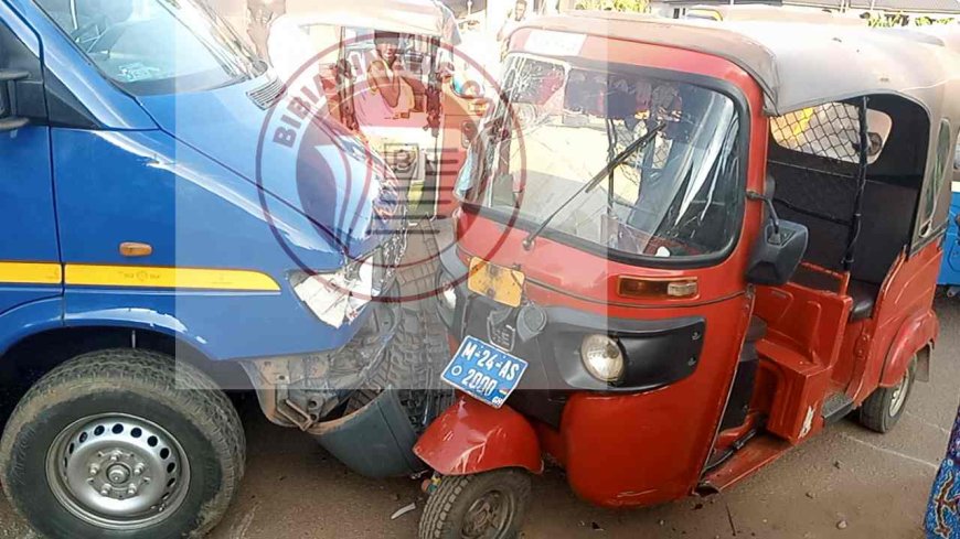 Okada Rider Injured in Collision with Sprinter at Bibiani Melcom
