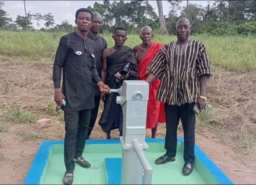 Assembly Member Delivers Borehole to Akurakan Residents in Bibiani Anhwiaso Bekwai Municipality