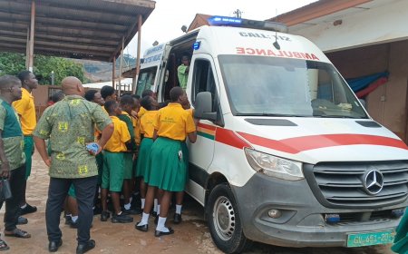 AGBL Basic School Students Visit Bibiani Ambulance Station to Learn Emergency Medical Services
