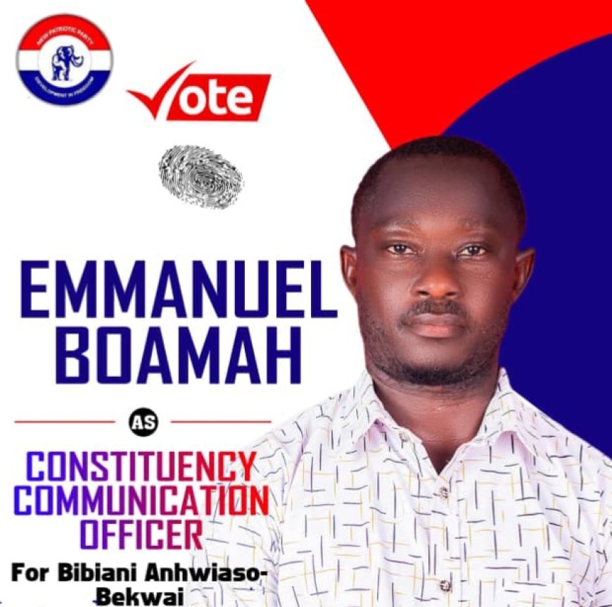 Emmanuel Boamah Urges Party Members to Be Bold and Participate in NPP Internal Elections