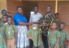EDUCATION: Community Philanthropist Supports Needy Pupils at Nzemankwanta M/A Basic School