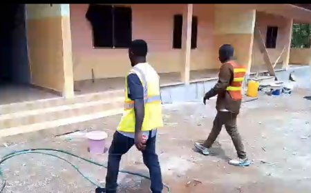 HON. DR. DOMINIC GYASI INSPECTS ONGOING DEVELOPMENT PROJECTS IN SEFWI WIAWSO MUNICIPALITY