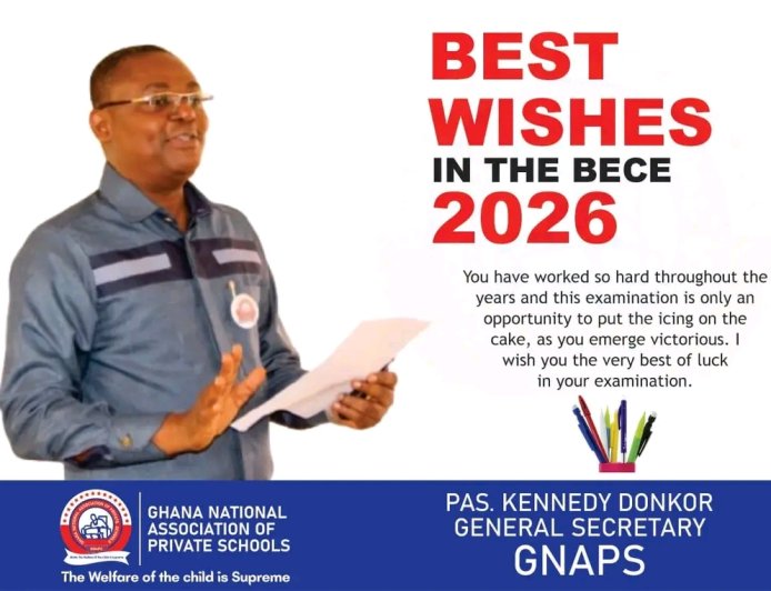 GNAPS General Secretary Sends Inspiring Message to 2026 BECE Candidates