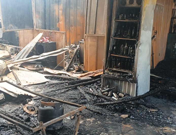 Fire Guts Plus Two Mango Down Pub at Bibiani Estate, Destroying Properties Worth Thousands