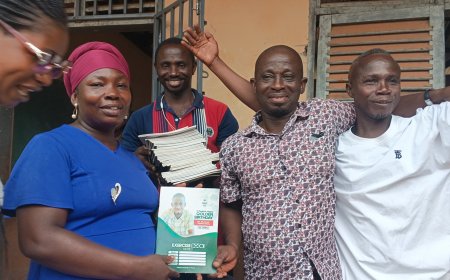 Teacher Tanko Marks Golden Jubilee with Exercise Book Donation to Alma Mater