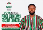 PRINCE JOHN EVANS ESCOBA DONKOR DECLARES BID FOR NDC CONSTITUENCY SECRETARY POSITION IN BIBIANI ANHWIASO BEKWAI