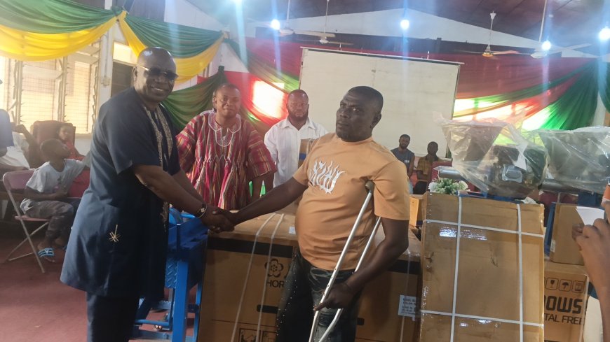 80 Persons With Disabilities Receive Support From Bibiani Assembly; MP Cautions Beneficiaries to Protect Items