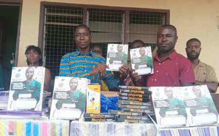 Bethlehem Assembly Member Donates Exercise Books to Nzema-Nkwanta M/A School