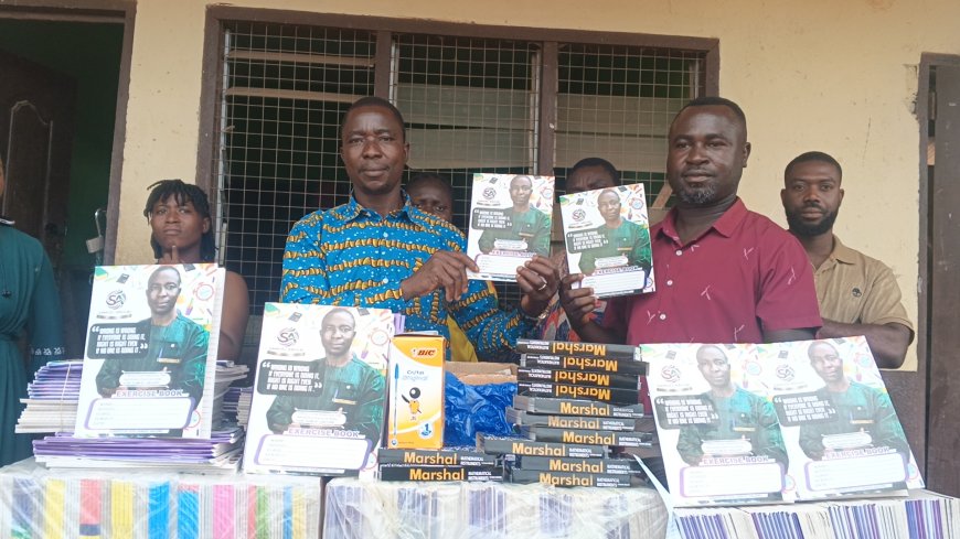 Bethlehem Assembly Member Donates Exercise Books to Nzema-Nkwanta M/A School