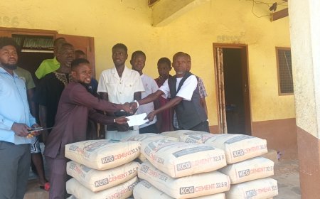 Stephen Kingsley Bennie Donates 30 Bags of Cement to Sefwi Pataboso M/A Basic School