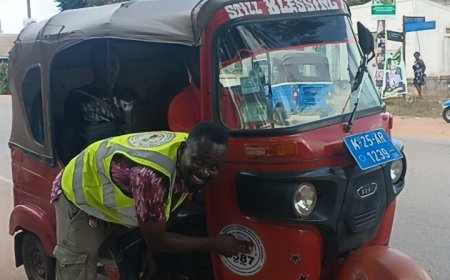 BIBIANI MUNICIPAL ASSEMBLY, OKADA RIDERS ASSOCIATION INTRODUCE STICKERS TO IDENTIFY PRAGYA TRICYCLES