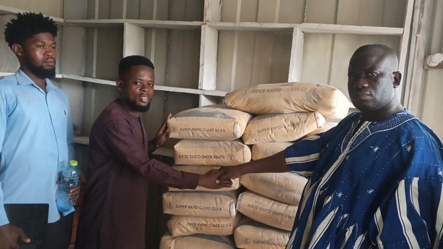 Lawyer Stephen Kingsley Bennie Donates 30 Bags of Cement and Cash to Buabenso Community Centre Project