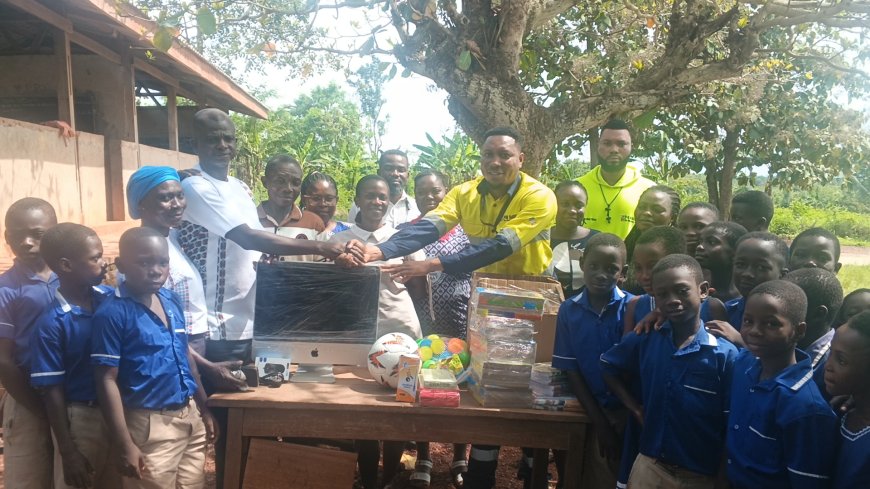 Alex Donkor Donates Teaching and Learning Materials to Kwakumme-Krom and Afful-Krom M/A Basic School