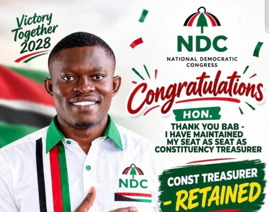 Tony Twum Acheampong Retains NDC Constituency Treasurer Position in Bibiani-Anhwiaso-Bekwai